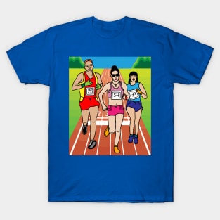 Jogging Marathon Runners And Train T-Shirt